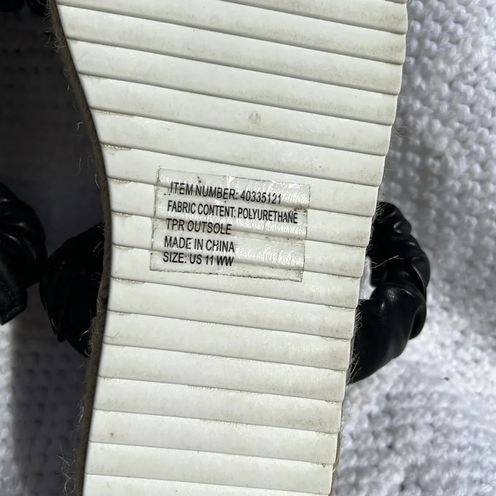 TORRID Double Band Espadrille Platform Slide size 11WW